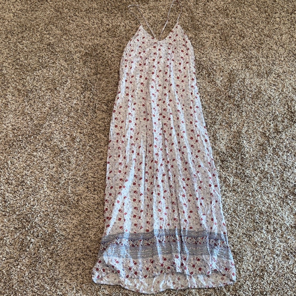 NWOT OLD NAVY White Floral Maxi Dress, Size Small